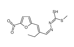 methyl N-[(E)-[(2E)-2-[(5-nitrofuran-2-yl)methylidene]butylidene]amino]carbamodithioate结构式