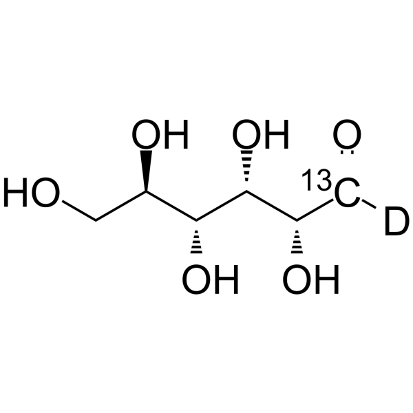 D-Glucose-13C,d Structure