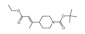 tert-butyl 4-((E)-2-ethoxycarbonyl-1-methylvinyl)piperidine-1-carboxylate Structure