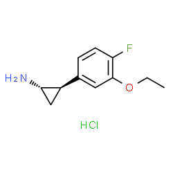 (1S,2R)-rel-2-(3-ethoxy-4-fluorophenyl)cyclopropan-1-amine hydrochloride structure