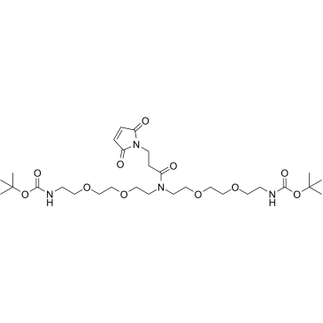 N-Mal-N-bis(PEG2-NH-Boc) structure