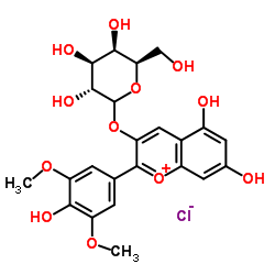 Malvidin-3-O-galactoside chloride Structure