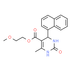 2-methoxyethyl 6-methyl-4-(naphthalen-1-yl)-2-oxo-1,2,3,4-tetrahydropyrimidine-5-carboxylate Structure