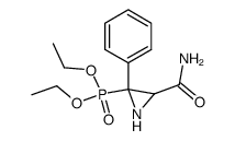 [3-(Aminocarbonyl)-2-phenyl-2-aziridinyl]phosphonic acid diethyl ester结构式