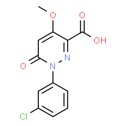 1-(3-Chlorophenyl)-4-methoxy-6-oxo-1,6-dihydro-3-pyridazinecarboxylic acid Structure