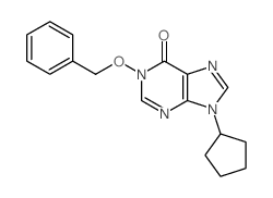 6H-Purin-6-one,9-cyclopentyl-1,9-dihydro-1-(phenylmethoxy)-结构式