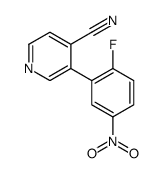 3-(2-fluoro-5-nitrophenyl)pyridine-4-carbonitrile Structure