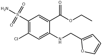 Benzoic acid, 5-(aminosulfonyl)-4-chloro-2-[(2-furanylmethyl)amino]-, ethyl ester结构式