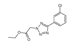 [5-(3-CHLOROPHENYL)-TETRAZOL-2-YL]-ACETIC ACID ETHYL ESTER结构式