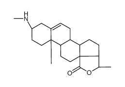 (20S)-20-Hydroxy-3β-(methylamino)pregn-5-en-18-oic acid γ-lactone结构式