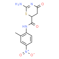 2-Amino-N-(2-methyl-4-nitrophenyl)-4-oxo-5,6-dihydro-4H-1,3-thiazine-6-carboxamide结构式