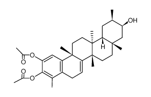 (6bS,8aS,10S,11R,12aR,12bS,14aS)-10-hydroxy-4,6b,8a,11,12b,14a-hexamethyl-5,6b,7,8,8a,9,10,11,12,12a,12b,13,14,14a-tetradecahydropicene-2,3-diyl diacetate Structure