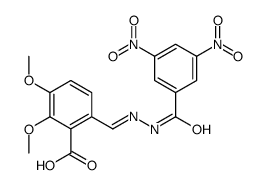 6-[(E)-[(3,5-dinitrobenzoyl)hydrazinylidene]methyl]-2,3-dimethoxybenzoic acid Structure