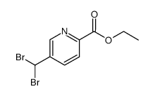 5-(Dibrommethyl)-2-pyridincarbonsaeure-ethylester结构式