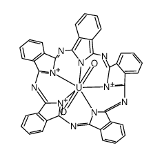 dioxocyclopentakis(1-iminoisoindolinato)uranium(VI)结构式