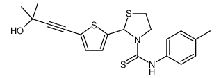 3-Thiazolidinecarbothioamide,2-[5-(3-hydroxy-3-methyl-1-butynyl)-2-thienyl]-N-(4-methylphenyl)-(9CI)结构式