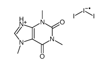 hydrogen triiodide, compound with 3,7-dihydro-1,3,7-trimethyl-1H-purine-2,6-dione (1:1) Structure