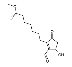 methyl 3-hydroxy-2-formyl-5-oxocyclopent-1-eneheptanoate Structure