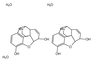 (4R,4aR,7S,7aR,12bS)-1,2,3,4,4a,7,7a,13-octahydro-4,12-methanobenzofuro[3,2-e]isoquinoline-7,9-diol,trihydrate Structure