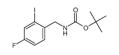 tert-butyl 4-fluoro-2-iodobenzylcarbamate Structure