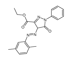 4-(2,5-dimethyl-phenylhydrazono)-5-oxo-1-phenyl-4,5-dihydro-1H-pyrazole-3-carboxylic acid ethyl ester结构式