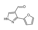 5-(furan-2-yl)-1H-pyrazole-4-carbaldehyde结构式