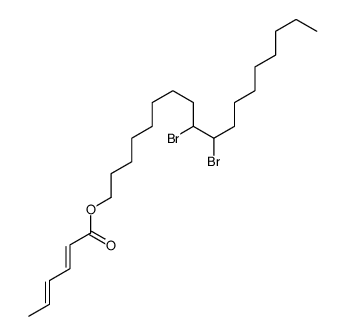 9,10-dibromooctadecyl hexa-2,4-dienoate结构式