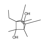 4-ethyl-1,2,3,5,6-pentamethylbicyclo[2.1.1]hex-2-ene-5,6-diol结构式