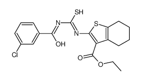 ethyl 2-[(3-chlorobenzoyl)carbamothioylamino]-4,5,6,7-tetrahydro-1-benzothiophene-3-carboxylate Structure