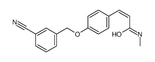 3-[4-[(3-cyanophenyl)methoxy]phenyl]-N-methylprop-2-enamide Structure