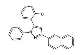 5-(2-chlorophenyl)-3-naphthalen-2-yl-1-phenylpyrazole Structure