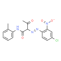 2-[(4-chloro-2-nitrophenyl)azo]-3-oxo-N-(o-tolyl)butyramide结构式