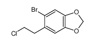 5-bromo-6-(2-chloroethyl)-1,3-benzodioxole结构式