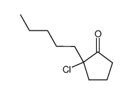 2-chloro-2-pentylcyclopentan-1-one Structure