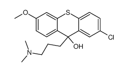 2-chloro-6-methoxy-9-(3-dimethylaminopropyl)thioxanthene-9-ol结构式