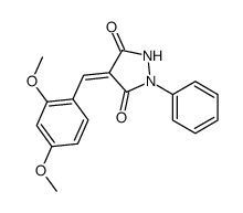 4-[(2,4-dimethoxyphenyl)methylidene]-1-phenylpyrazolidine-3,5-dione结构式