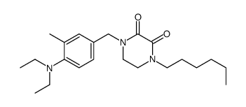 1-(4-(Diethylamino)-3-methylbenzyl)-4-hexyl-2,3-piperazinedione picture