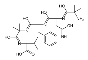 (2S)-2-[[2-[[(2S)-2-[[(2S)-4-amino-2-[(2-amino-2-methylpropanoyl)amino]-4-oxobutanoyl]amino]-3-phenylpropanoyl]amino]-2-methylpropanoyl]amino]-3-methylbutanoic acid Structure