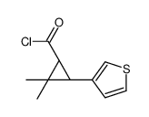 Cyclopropanecarbonyl chloride, 2,2-dimethyl-3-(3-thienyl)-, trans- (9CI) structure