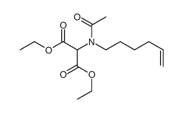 diethyl 2-[acetyl(hex-5-enyl)amino]propanedioate Structure