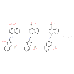 dialuminium tris[4-hydroxy-3-[(4-sulphonato-1-naphthyl)azo]naphthalenesulphonate]结构式