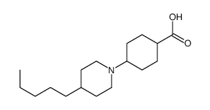 4-(4-pentylpiperidin-1-yl)cyclohexane-1-carboxylic acid结构式