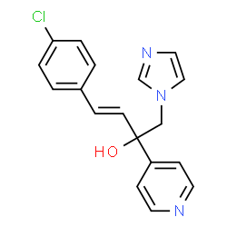 (3E)-4-(4-CHLOROPHENYL)-1-(1H-IMIDAZOL-1-YL)-2-PYRIDIN-4-YLBUT-3-EN-2-OL结构式