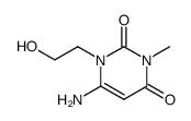 6-amino-1-(2-hydroxy-ethyl)-3-methyl-1H-pyrimidine-2,4-dione结构式