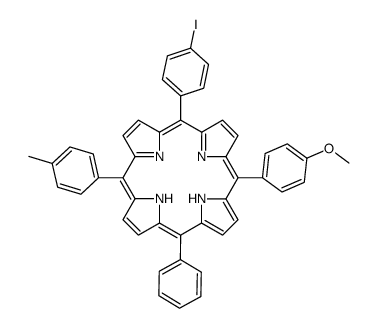 15-(4-iodophenyl)-10-(4-methoxyphenyl)-20-(4-methylphenyl)-5-phenyl-21,22-dihydroporphyrin Structure