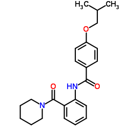 4-Isobutoxy-N-[2-(1-piperidinylcarbonyl)phenyl]benzamide Structure