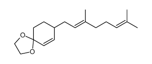 8-((E)-3,7-Dimethyl-octa-2,6-dienyl)-1,4-dioxa-spiro[4.5]dec-6-ene Structure