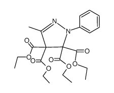 3-Methyl-1-phenyl-2-pyrazolin-4,4,5,5-tetracarbonsaeure-tetraethylester Structure