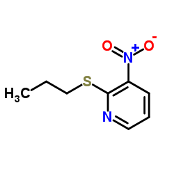 Pyridine, 3-nitro-2-(propylthio)- (9CI) structure