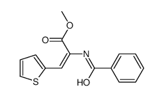 methyl 2-benzamido-3-thiophen-2-ylprop-2-enoate Structure